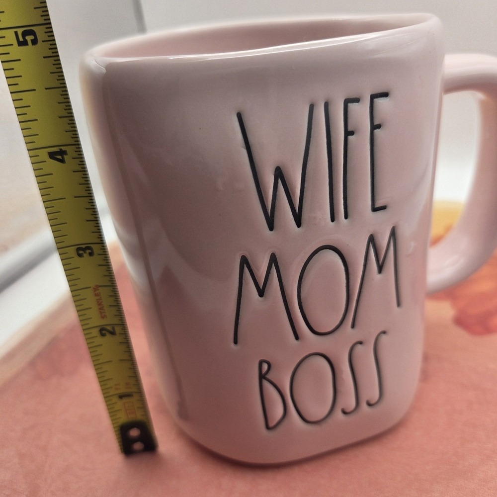 Rae  Dunn WIFE MOM BOSS  Pink Mug - Picture 3 of 10